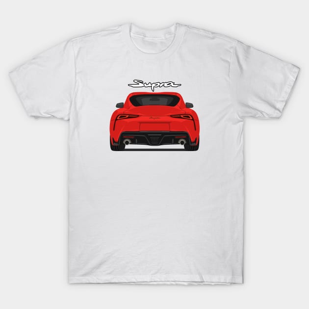 Rear Supra 5th Generation GR A90 red T-Shirt by creative.z